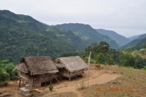 Manas Traditional huts in Bhutan Traditional huts made from bamboo and banana leaves