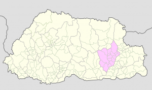 Mongar on Bhutan Map