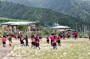 School Children in the remote village of Merak & Sakteng