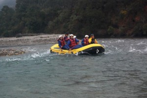 Rafting along the Phochu River in Punakha