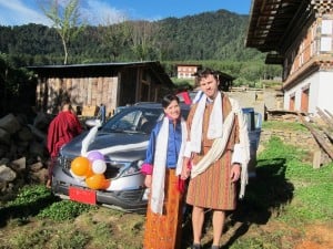 Tereza & Michal Tutko in traditional Bhutanese attires.