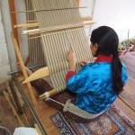 A Bhutanese weaver