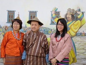 Mr. Hong Hu. Ong & Family in traditional Bhutanese attires