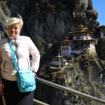 Tiina Wikstroem at the Tiger's Nest Monastery